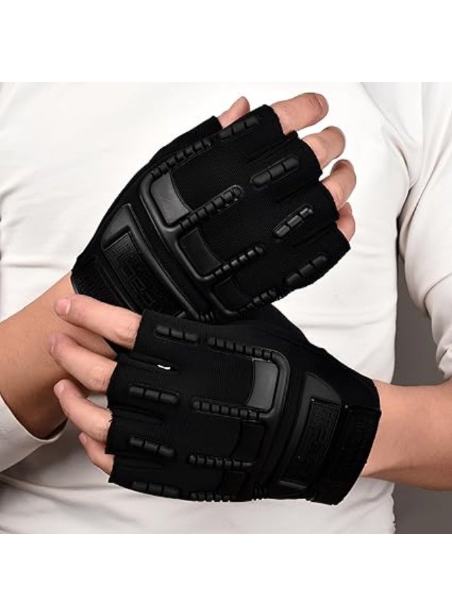 Half-finger sports gloves for slip resistance and hand protection. Fitness and exercise. - Image 2
